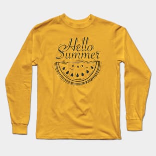 Hello summer watermelon Long Sleeve T-Shirt